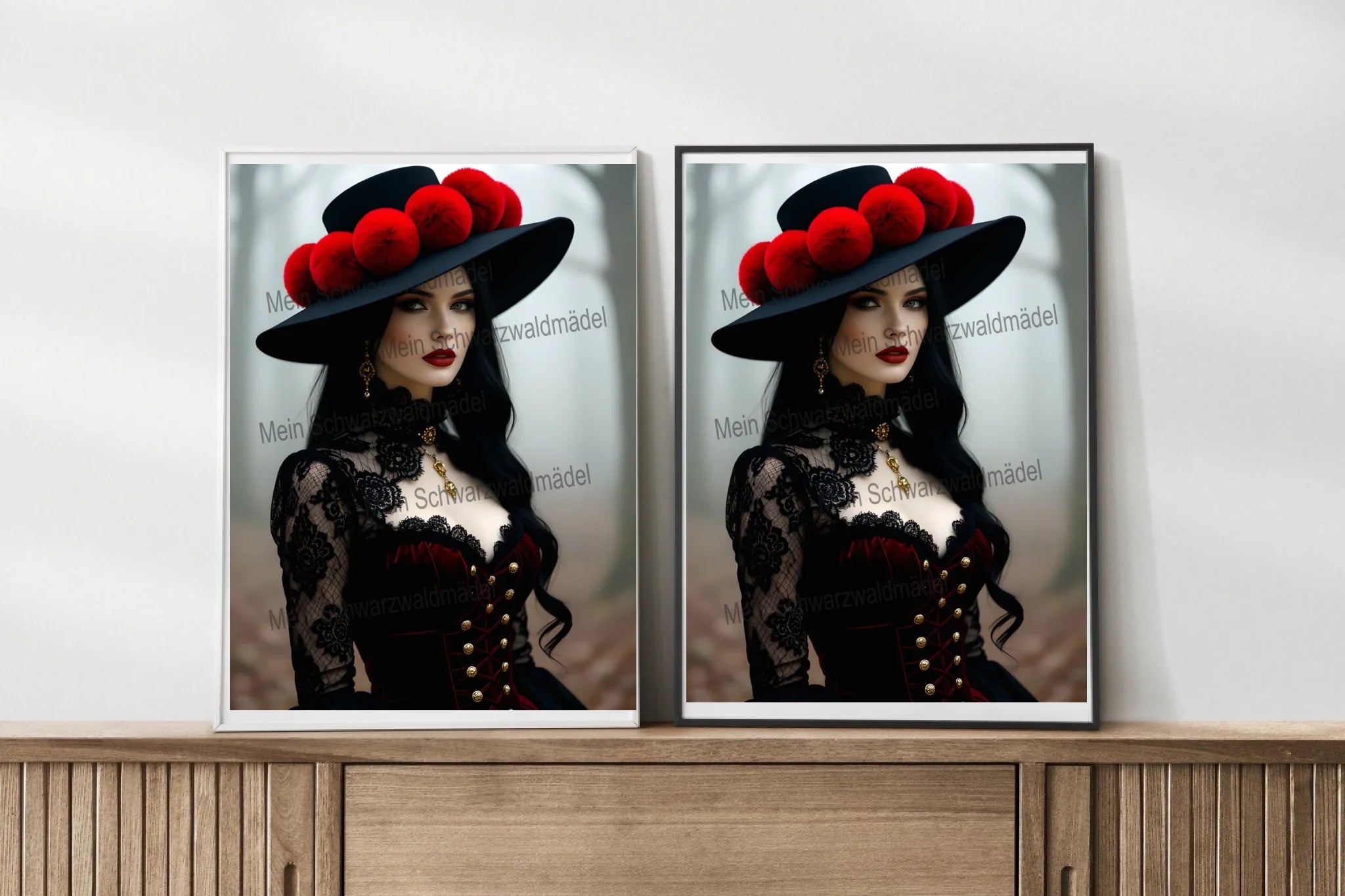 frames-mockup-wooden-sideboard-table